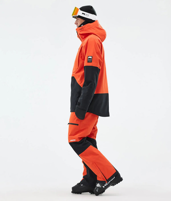 Arch Herren-Skijacke – Orange / Schwarz
