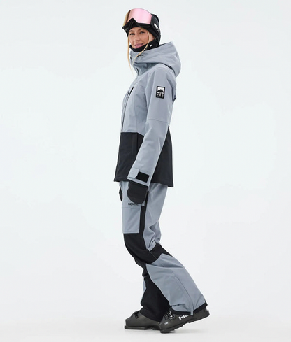 Moss W Damen-Skijacke – Hellblau / Schwarz