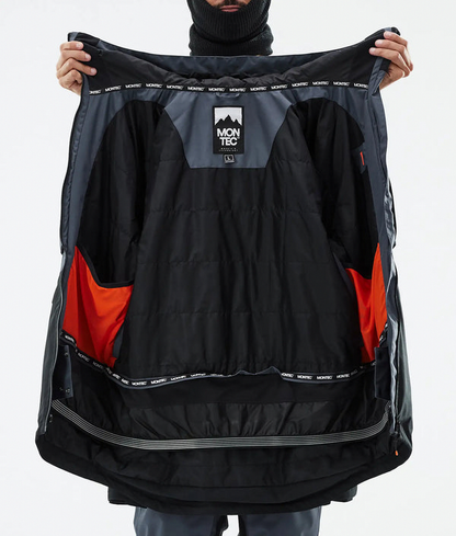 Arch Herren-Skijacke – Metallblau / Schwarz